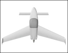 Wing span is 29.0 feet with canted winglets