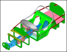 Fuselage assembly is aided by tab & slot construction; bulkheads are located via tabs that fit into slots in the center keel